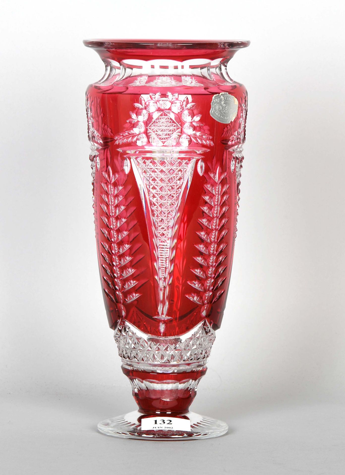 Null Val Saint-Lambert / Joseph Simon

佛罗伦萨 "花瓶，红色切割和内衬水晶。列入1926年的花式水晶目录中。高度：30.&hellip;