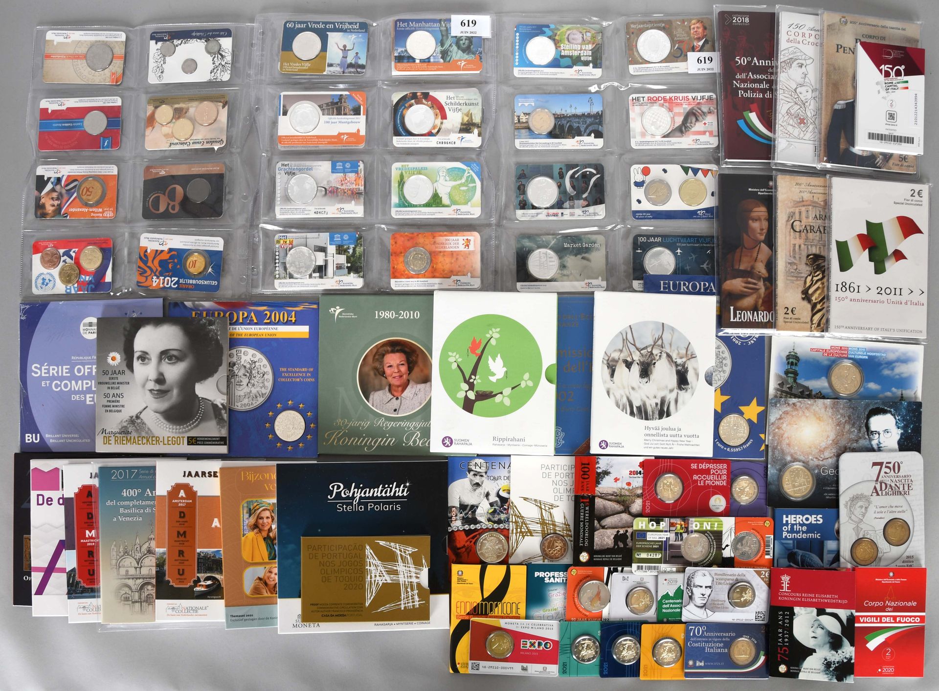 Null Various lots of coincards, blisters, sets and boxes of euro coins and misce&hellip;
