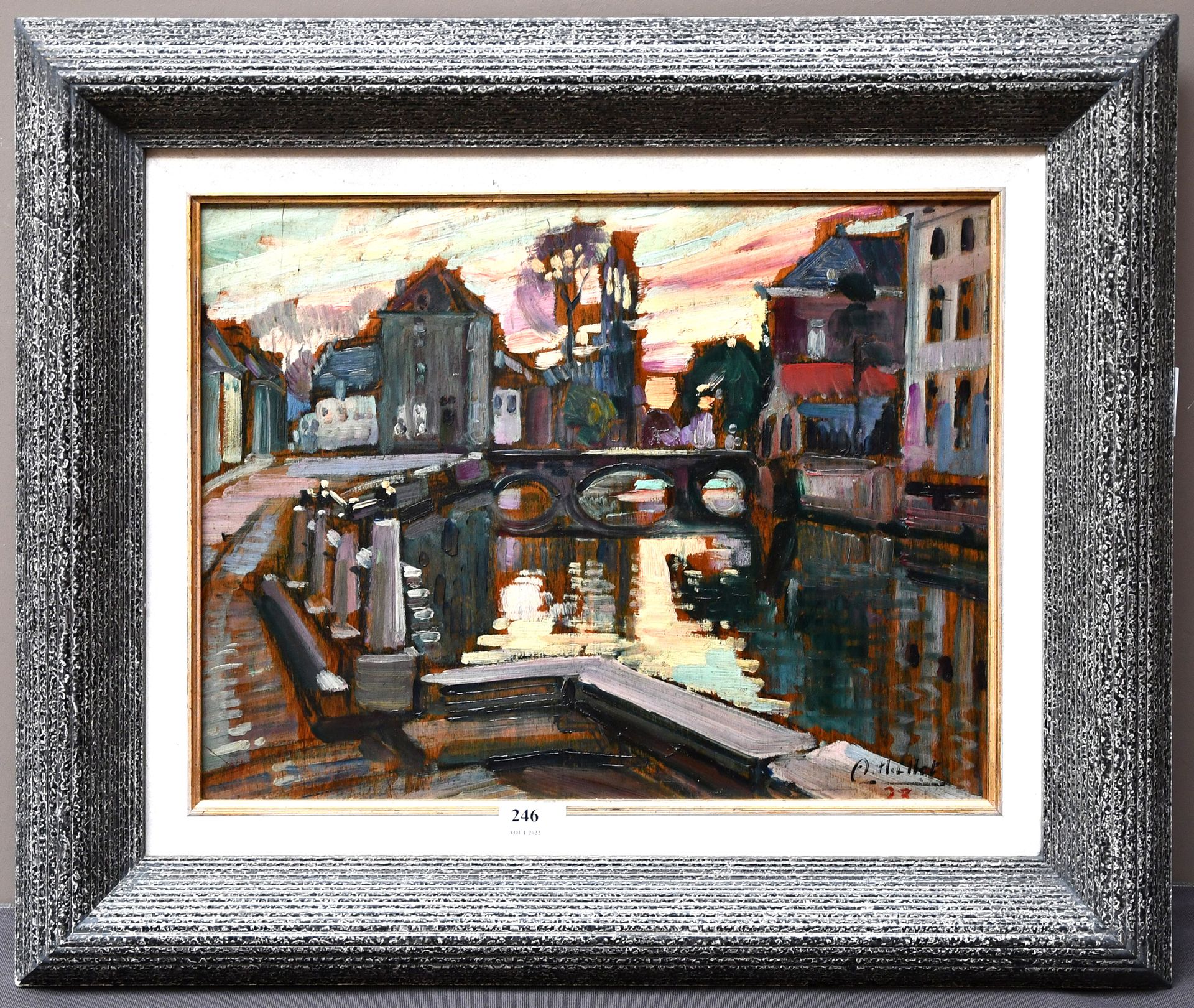 Null 
André Hallet




油画："运河"。签名和日期。




尺寸：36厘米×46厘米。