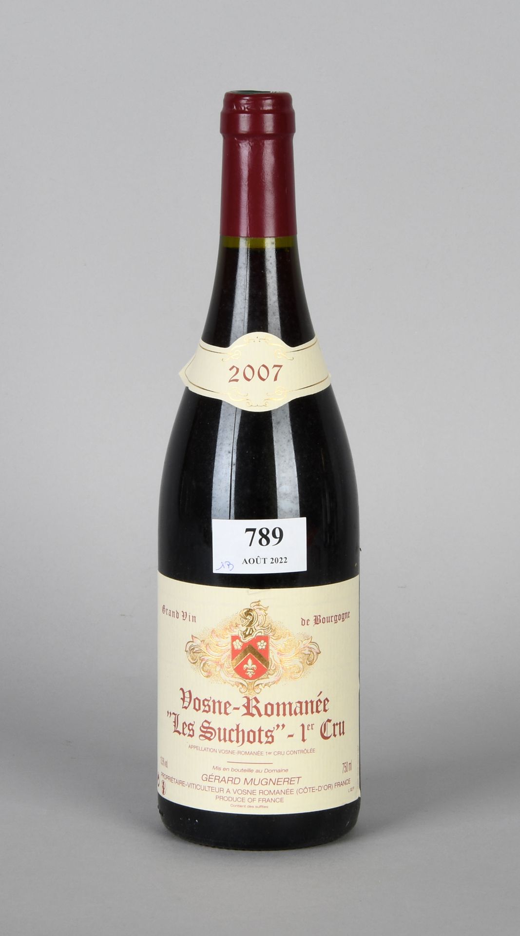 Null Vosne-Romanée 2007 - Mise d’origine - Une bouteille de vin

“Les Suchots”. &hellip;