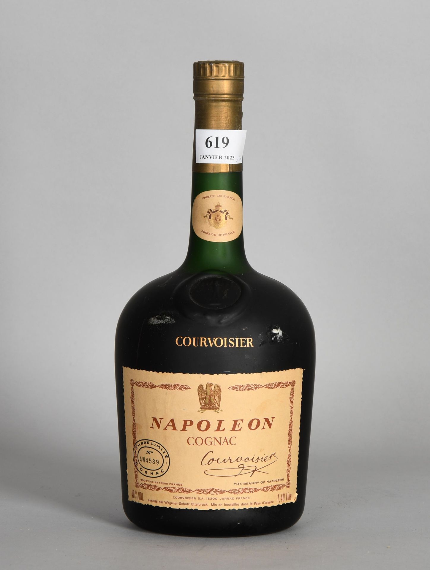 Courvoisier - One bottle - One magnum Napoleon Cognac. N… | Drouot.com