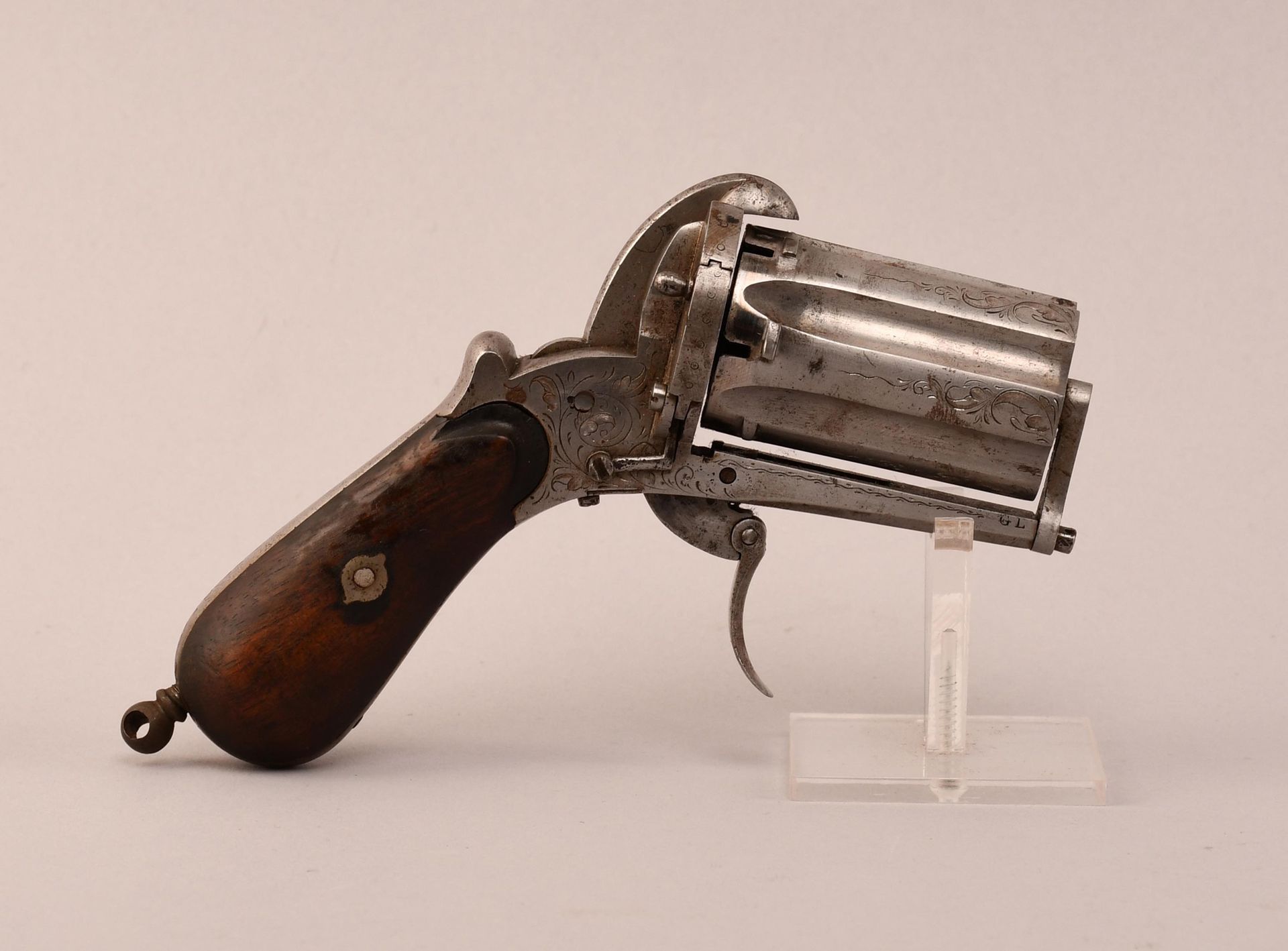 Null Revolver “Poivrière” à six chambres pour munition à broche, détente pliable&hellip;