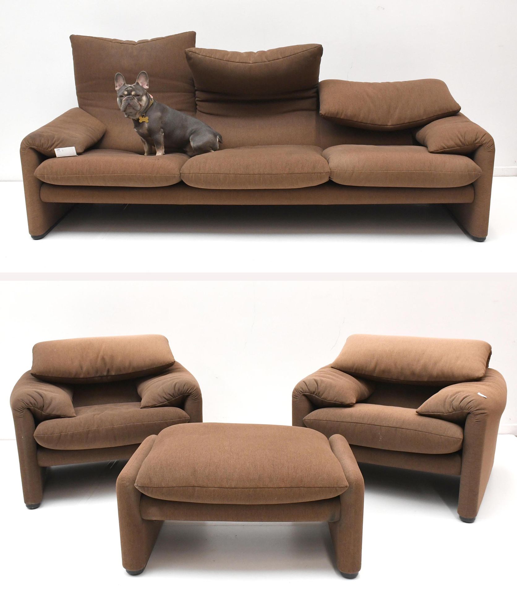 Null Cassina / Vico Magistretti
Maralunga" fabric lounge: three-seater sofa, two&hellip;