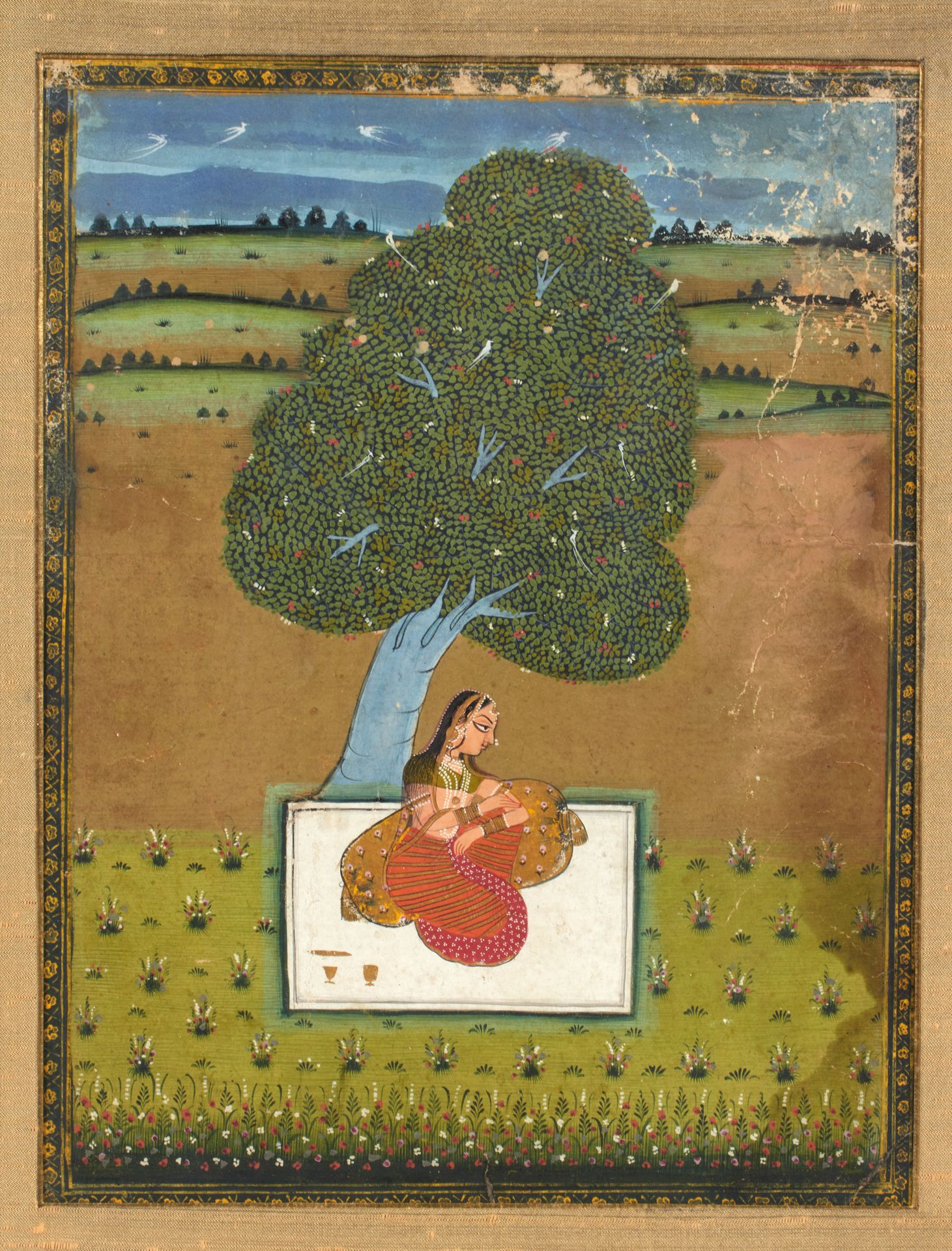 Dhanasri Ragini 
Dhanasri Ragini 




Inde, Rajasthan, XXe siècle




Gouache su&hellip;