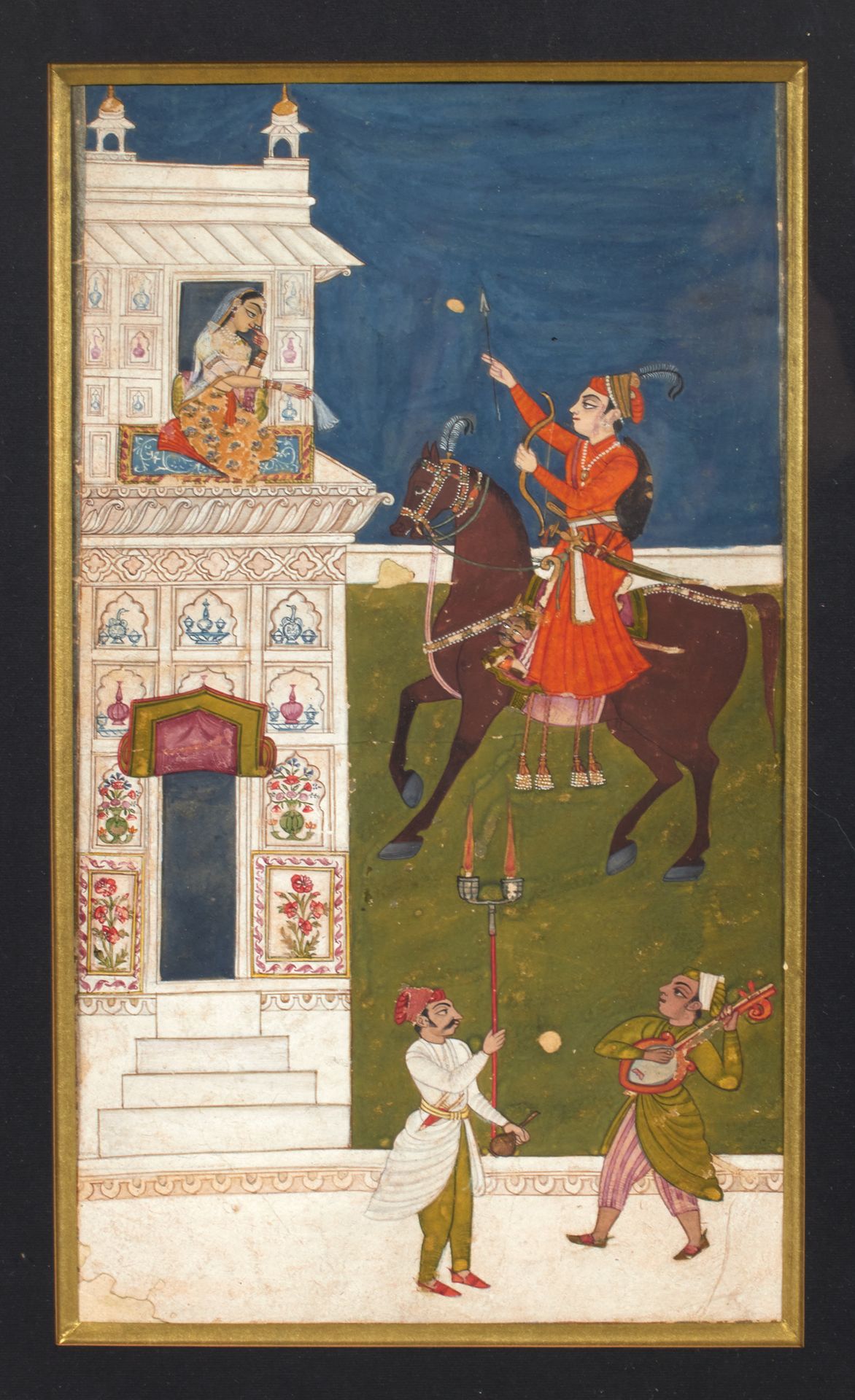 La sérénade 
La sérénade




Inde, Rajasthan, XIXe siècle




Gouache sur papier&hellip;