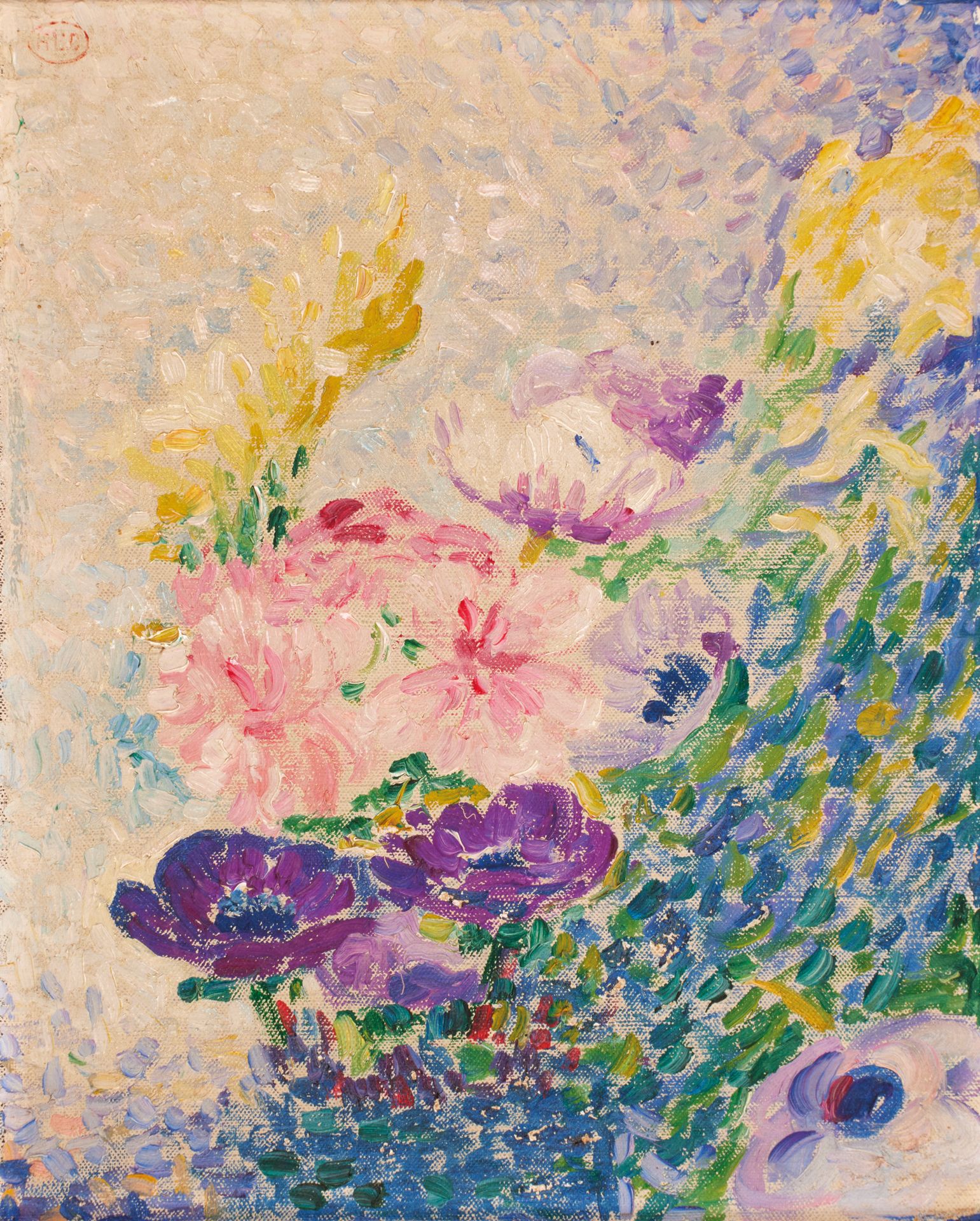 Henri Edmond CROSS (1856-1910) Henri Edmond CROSS (1856-1910)

花的研究，罂粟花和菊花

裱在纸板&hellip;