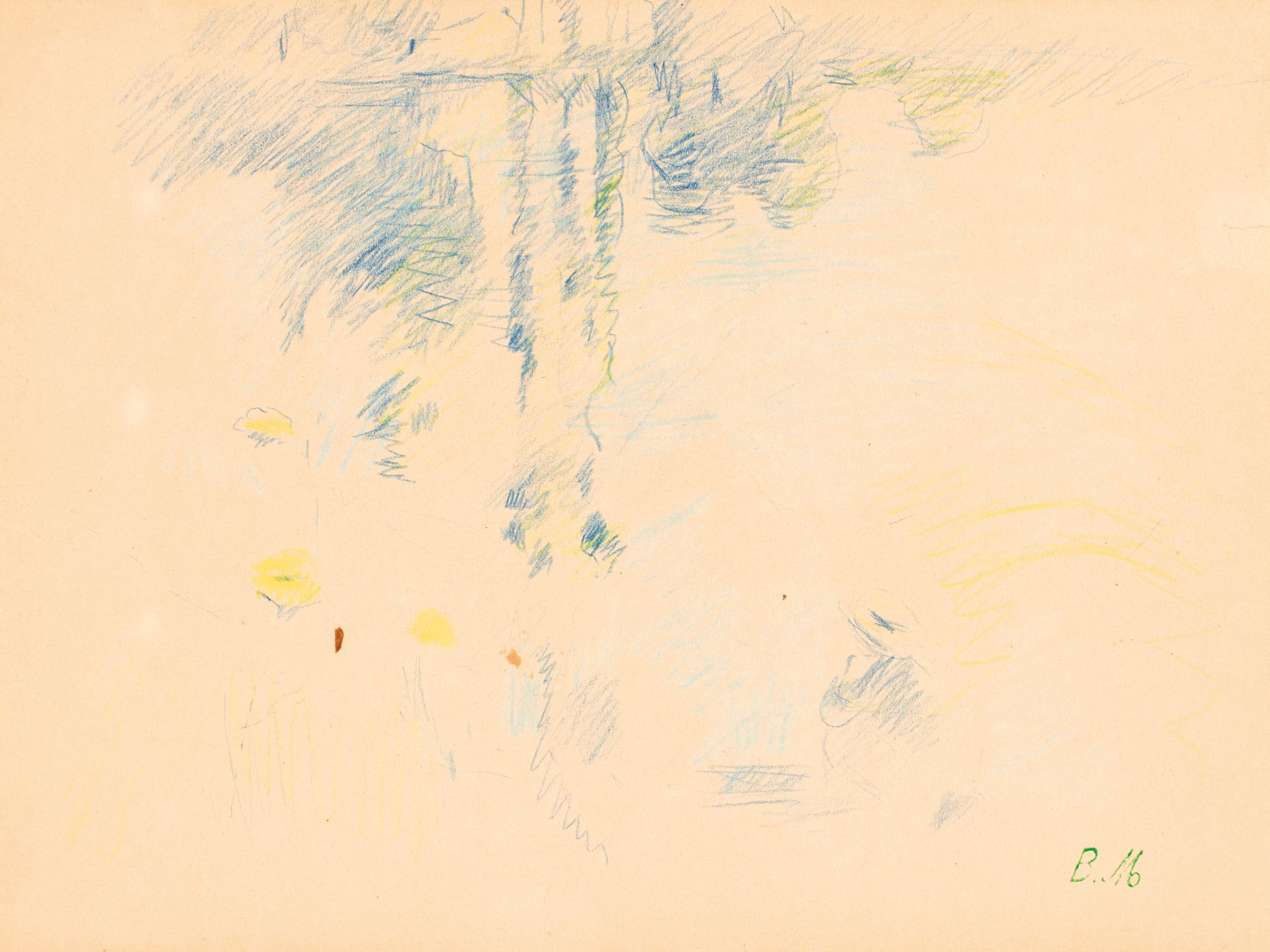 Berthe MORISOT (1841-1895) 贝尔特-莫里索 (1841-1895)

塞纳河畔的儿童研究

彩色铅笔画，右下方盖有单字。

17.5 &hellip;