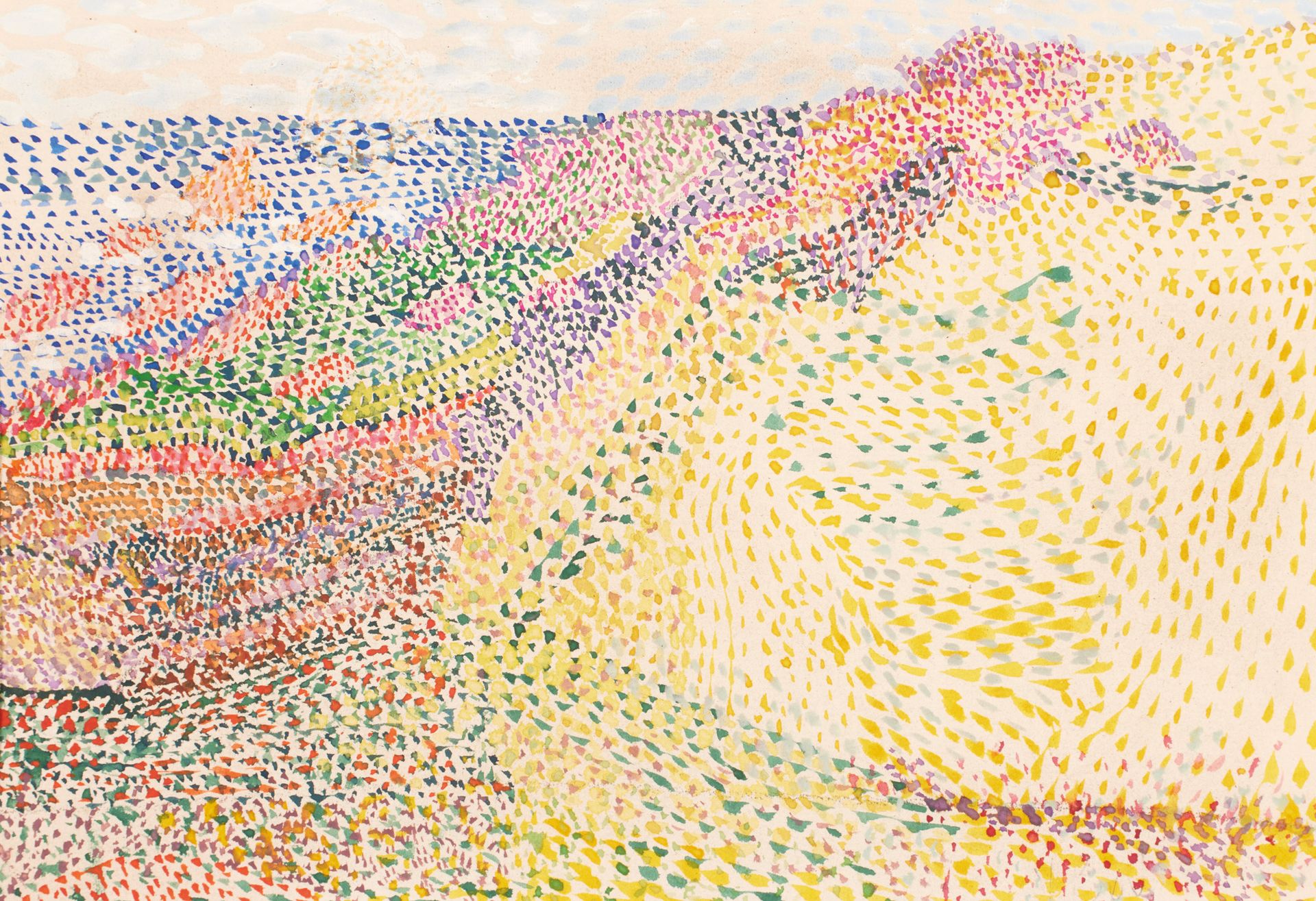 École pointilliste XXème siècle 点彩画派 20世纪

海边的沙丘。

水彩画

20 x 29 厘米