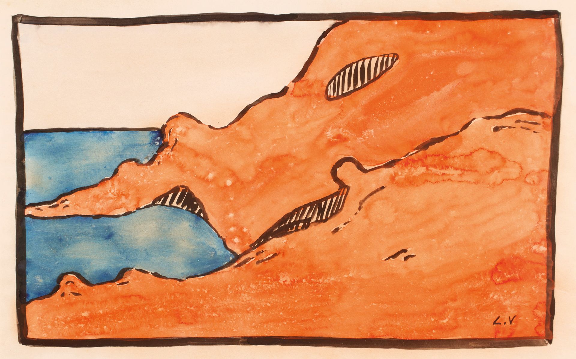 Louis VALTAT (1869-1952) 路易斯-瓦尔塔 (1869-1952)

阿盖的红岩

水彩画，右下角有字

24,5 x 40 cm



&hellip;