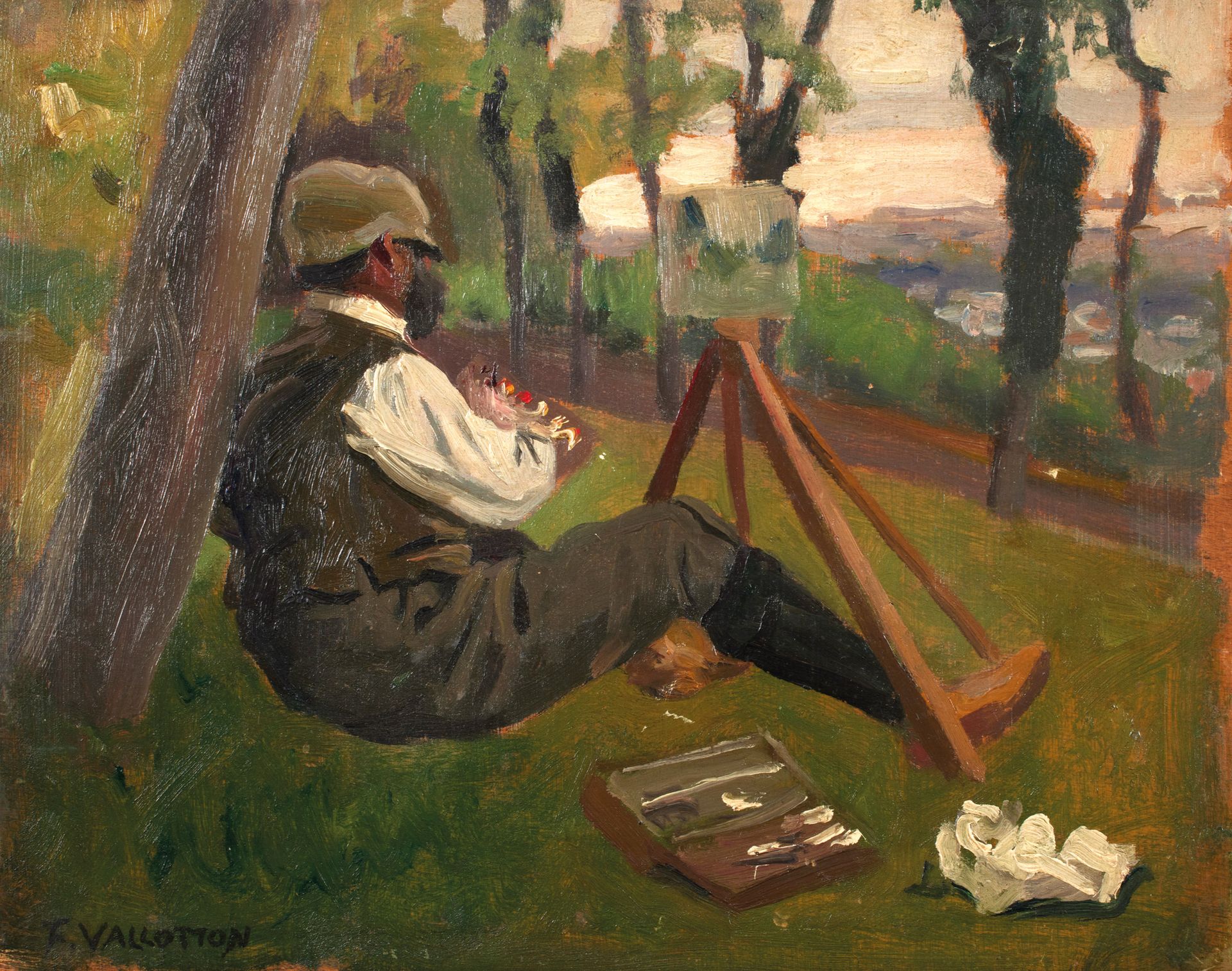 Félix VALLOTTON (1865-1925) 费利克斯-瓦洛顿(1865-1925)

Henri Manguin在Honfleur的绘画，1910年&hellip;