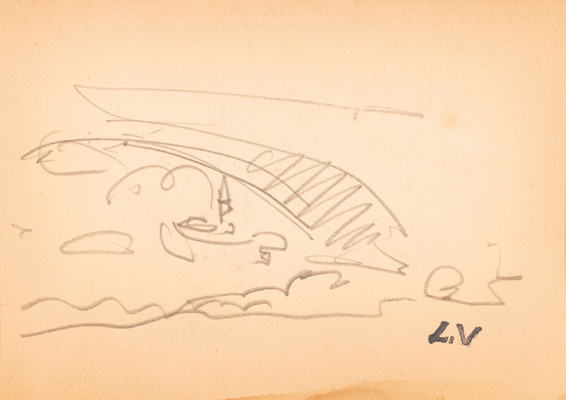 Louis VALTAT (1869-1952) 路易斯-瓦尔塔 (1869-1952)

海边的桥。

铅笔，右下角盖有单字。

9 x 13 cm

背面是&hellip;