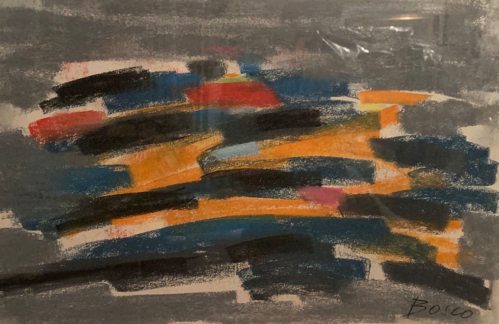Null 皮埃尔-博斯克 (1909-1993)

彩色抽象画

布面油画，右下角有签名

27 x 41 厘米
