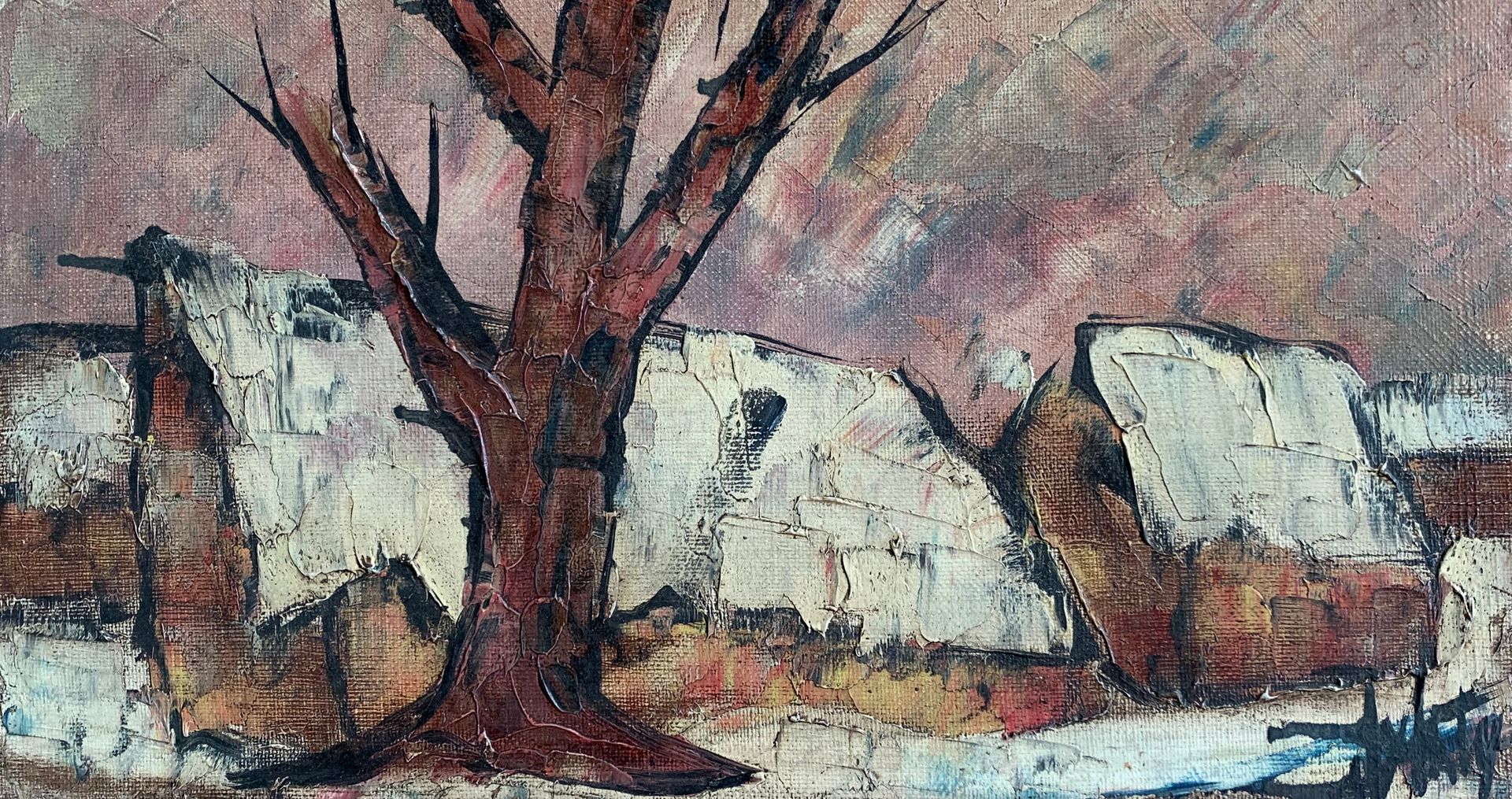 Null 亨利-莫里斯-丹提(Henry Maurice D'ANTY) (1910-1998)

冬天的树

布面油画，右下角有签名

18 x 33厘米。