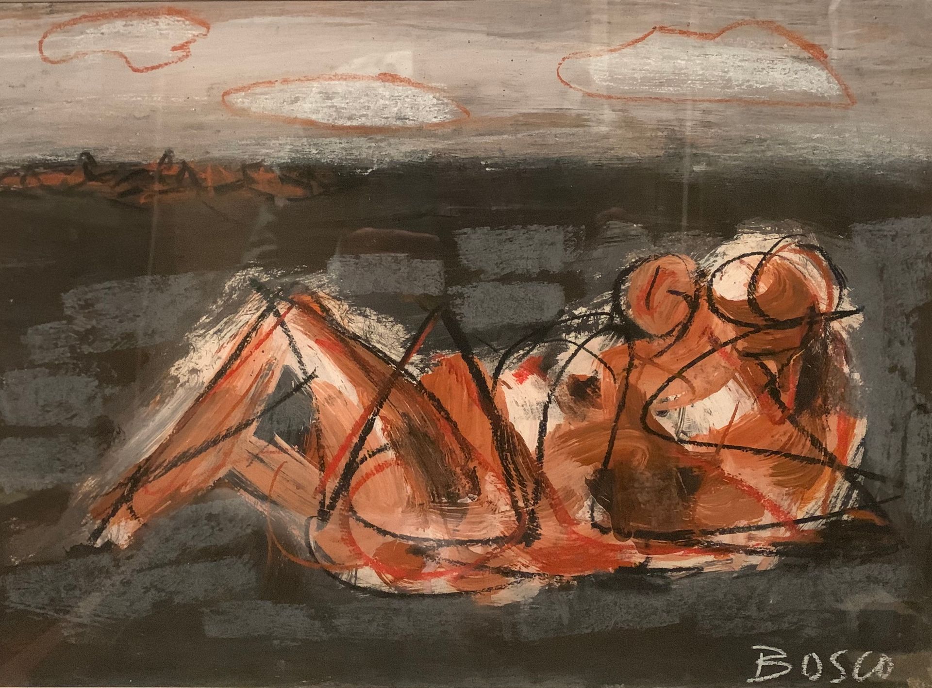 Null 皮埃尔-博斯克 (1909-1993)

裸体夫妇

水粉画，右下角有签名

31 x 44 厘米