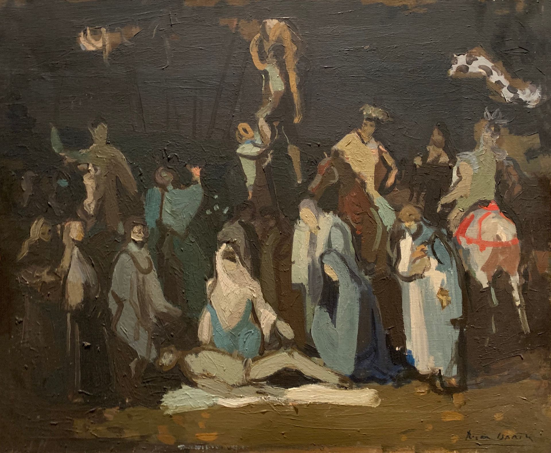Null 罗杰-贝尔廷(1915-2003)

剥离

布面油画，右下角有签名

54 x 65厘米。
