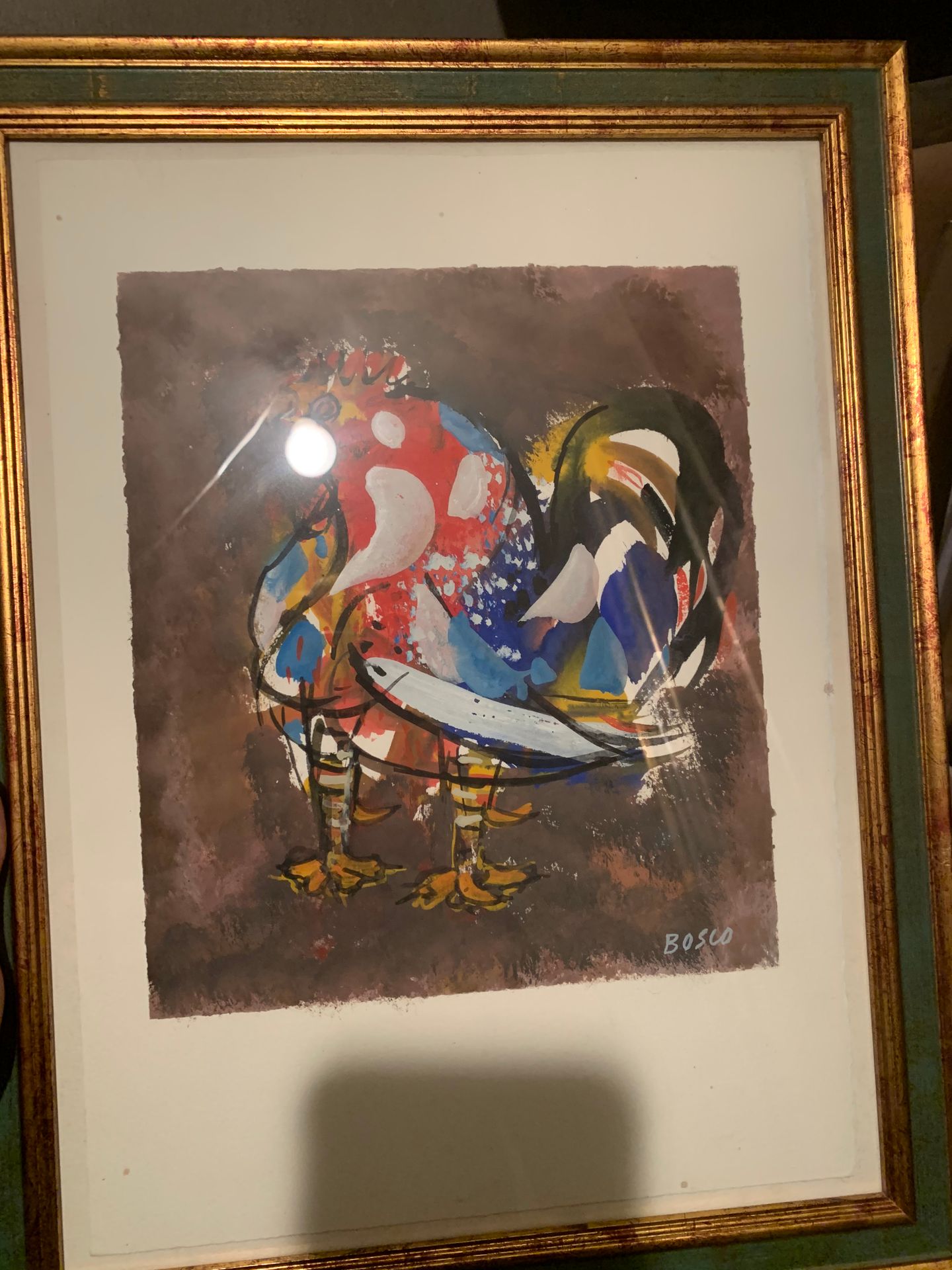 Null 皮埃尔-博斯克 (1909-1993)

公鸡

纸上水粉画，右下角有签名

39 x 30厘米