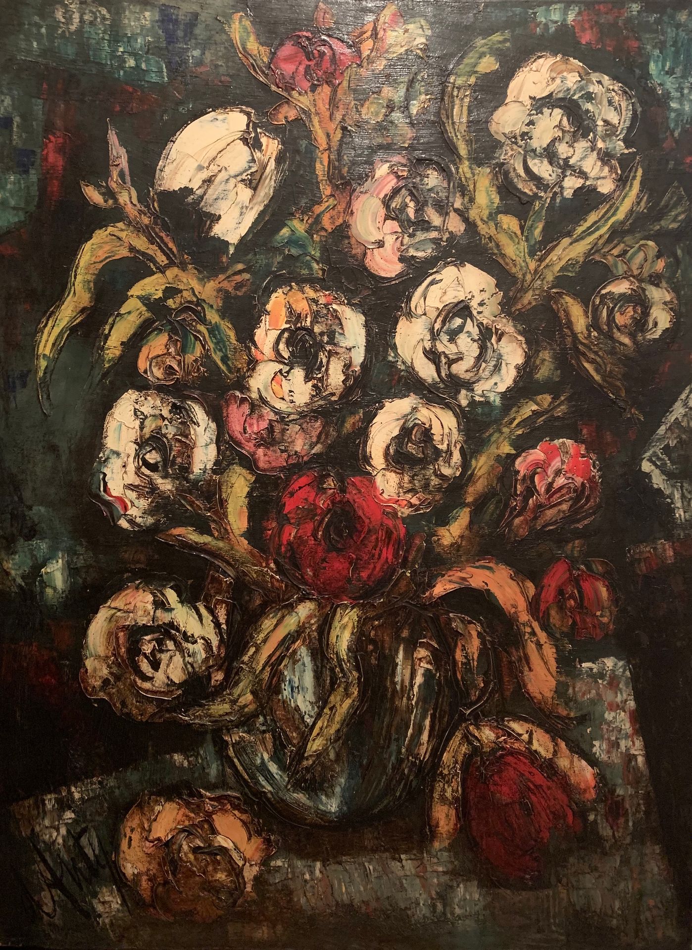 Null 亨利-莫里斯-丹提(Henry Maurice D'ANTY) (1910-1998)

一束花

布面油画，右下角有签名

117 x 90 cm