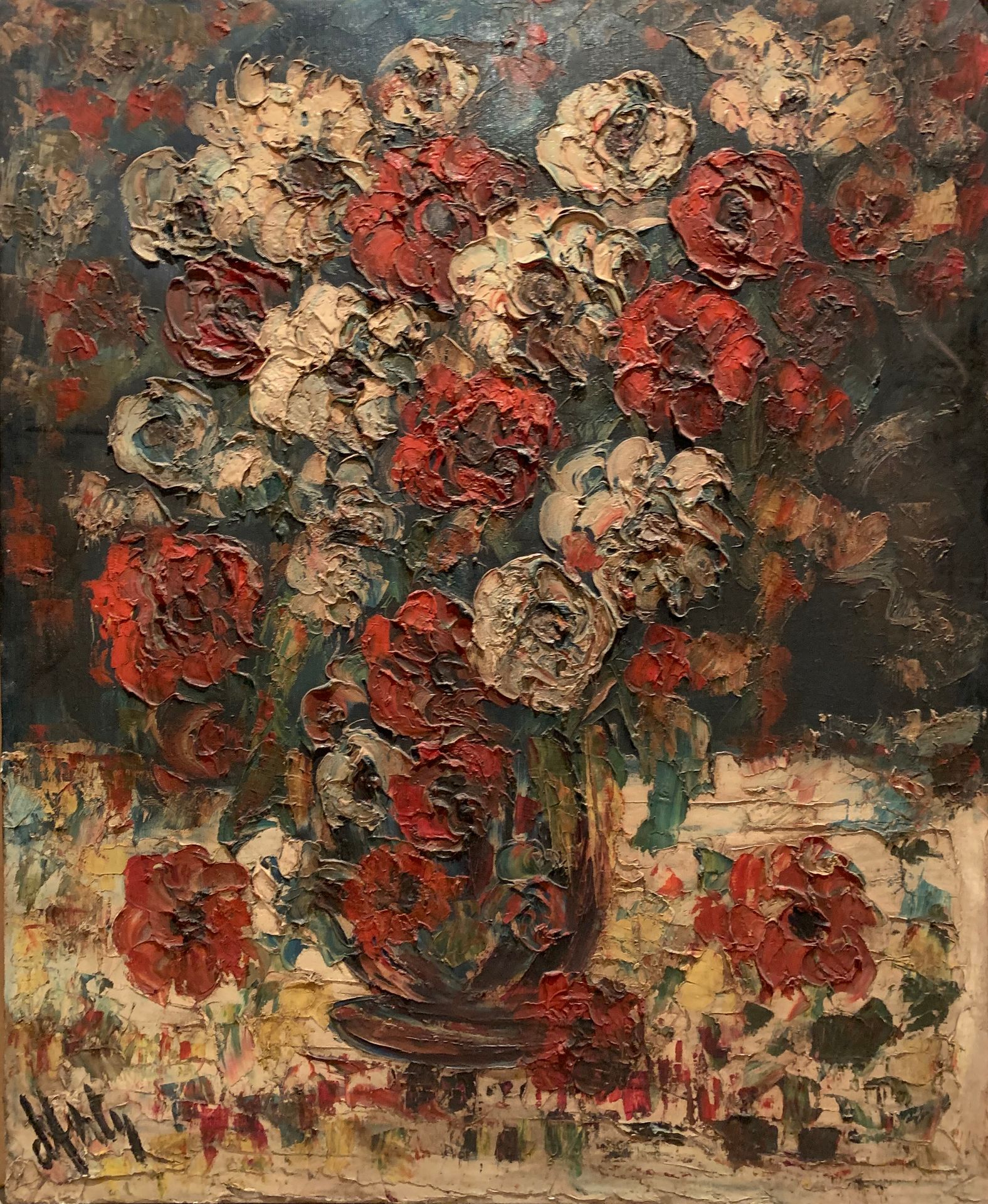 Null 亨利-莫里斯-丹提(Henry Maurice D'ANTY) (1910-1998)

一束花

布面油画，左下角有签名

100 x 81厘米。