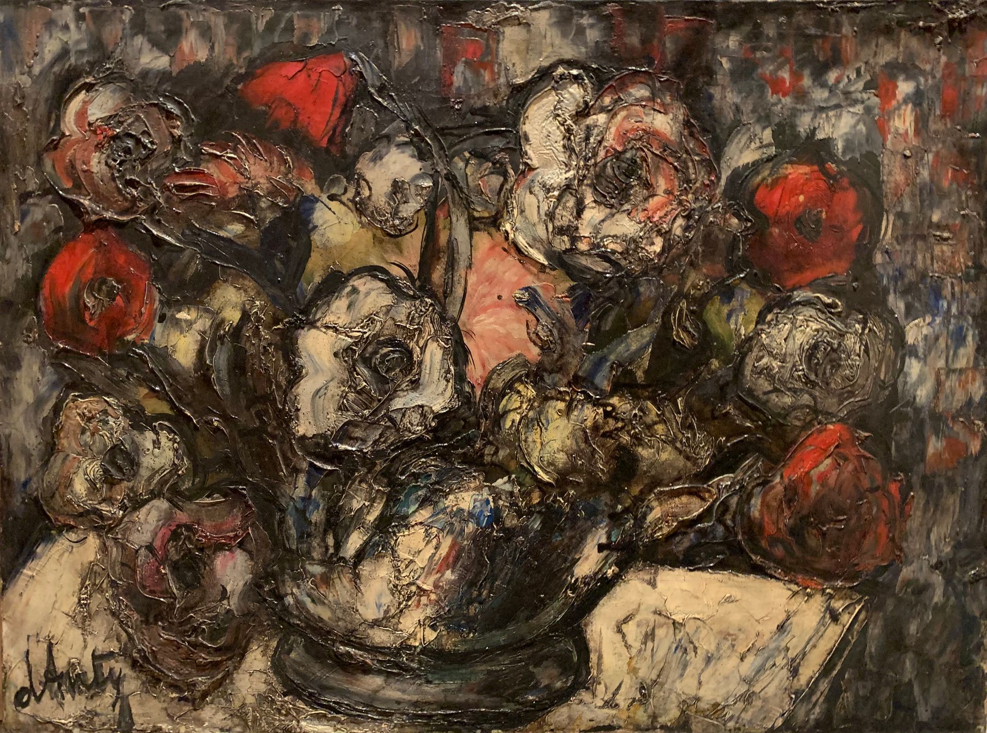 Null 亨利-莫里斯-丹提(Henry Maurice D'ANTY) (1910-1998)

一束花

布面油画，左下角有签名

54 x 73厘米。