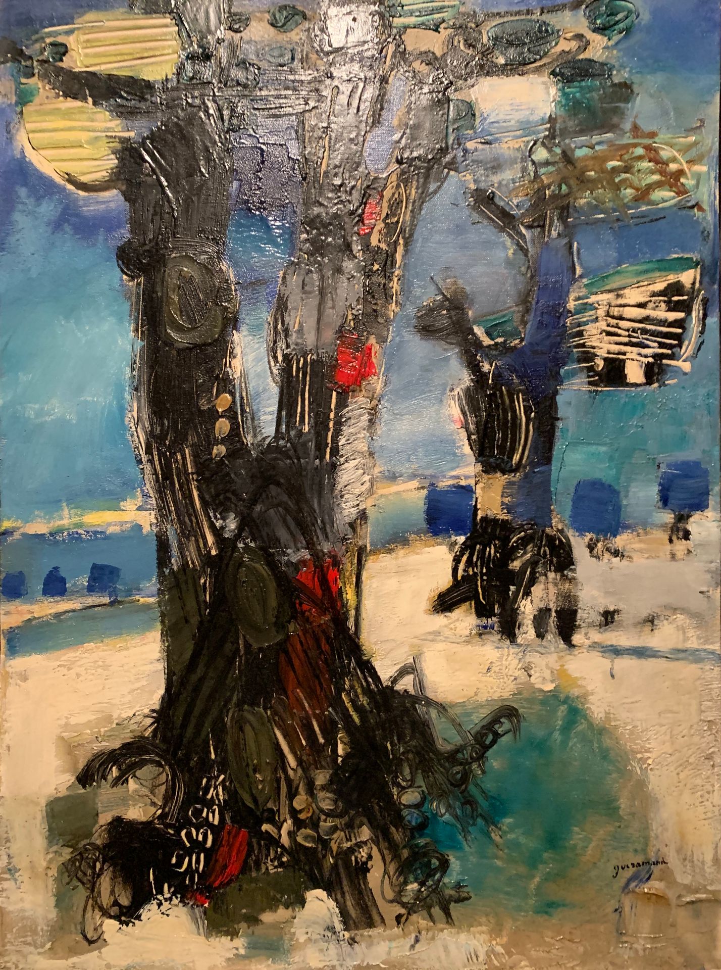 Null Paul GUIRAMAND (1926-2007)

树木

布面油画，右下角有签名

73 x 53,5 cm