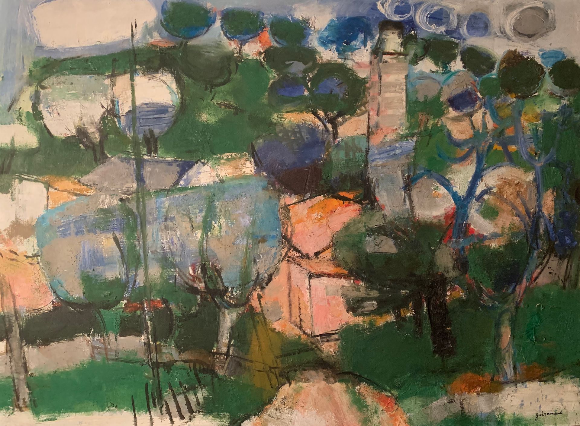Null Paul GUIRAMAND (1926-2007)

景观

布面油画，右下角有签名

86 x 116 cm