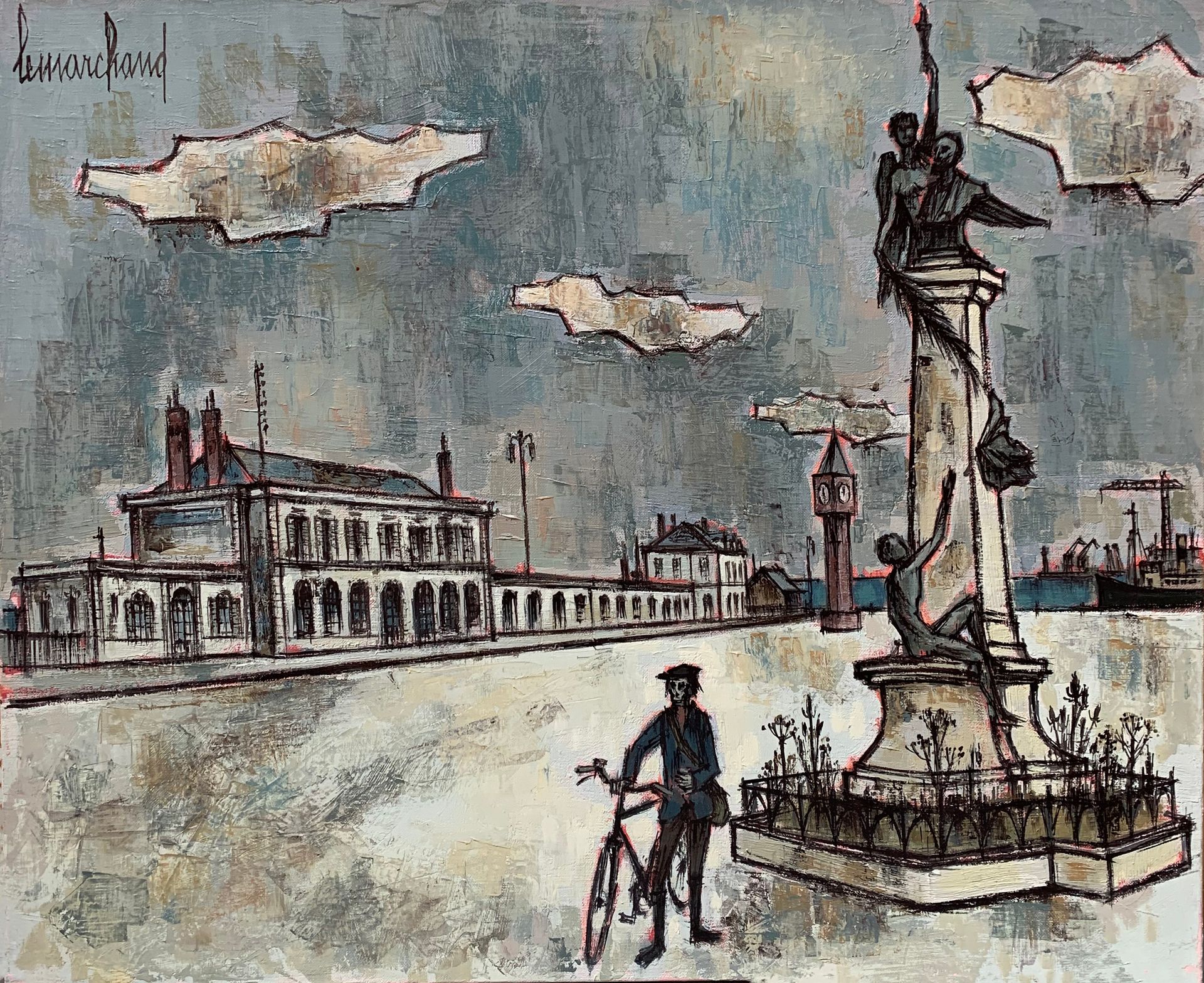 Null 皮埃尔-莱马赫德 (1906-1970)

终点站

布面油画，左上角有签名，背面画框上有标题

50 x 61厘米。