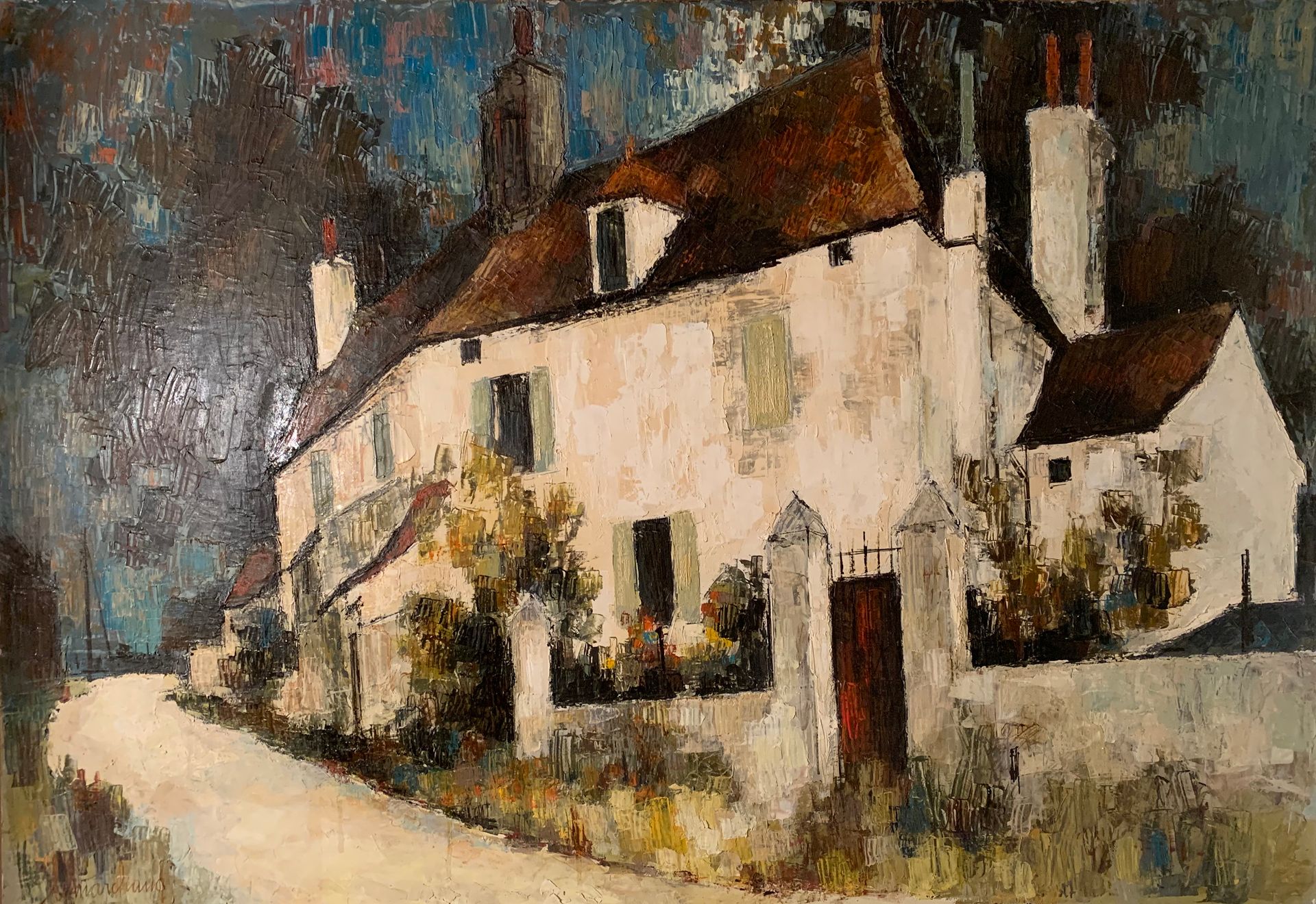 Null 皮埃尔-莱马赫德 (1906-1970)

小巷和白房子

布面油画，左下角有签名

81 x 116厘米。