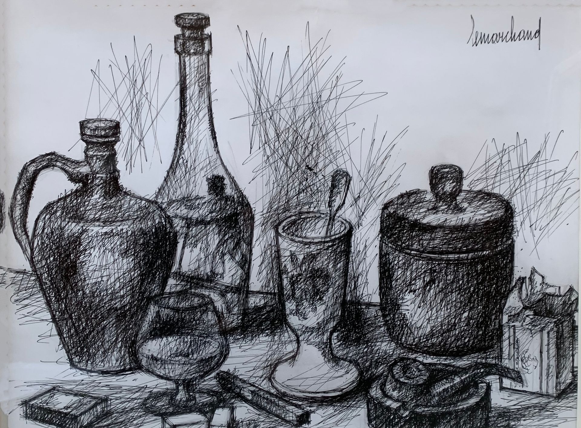 Null Pierre LEMARCHAND (1906-1970)

Still life with a pipe 

Ink on paper signed&hellip;