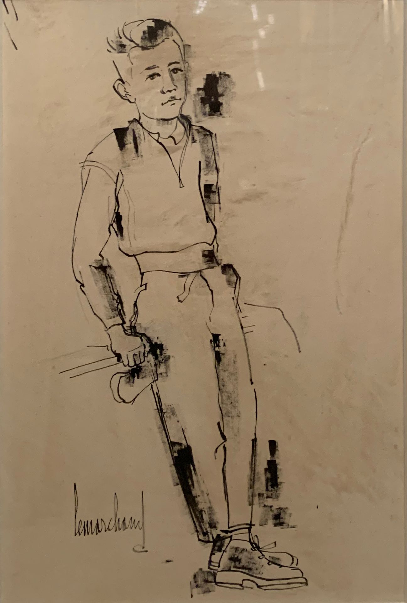 Null Pierre LEMARCHAND (1906-1970)

Portrait de jeune homme en pieds

Encre sign&hellip;