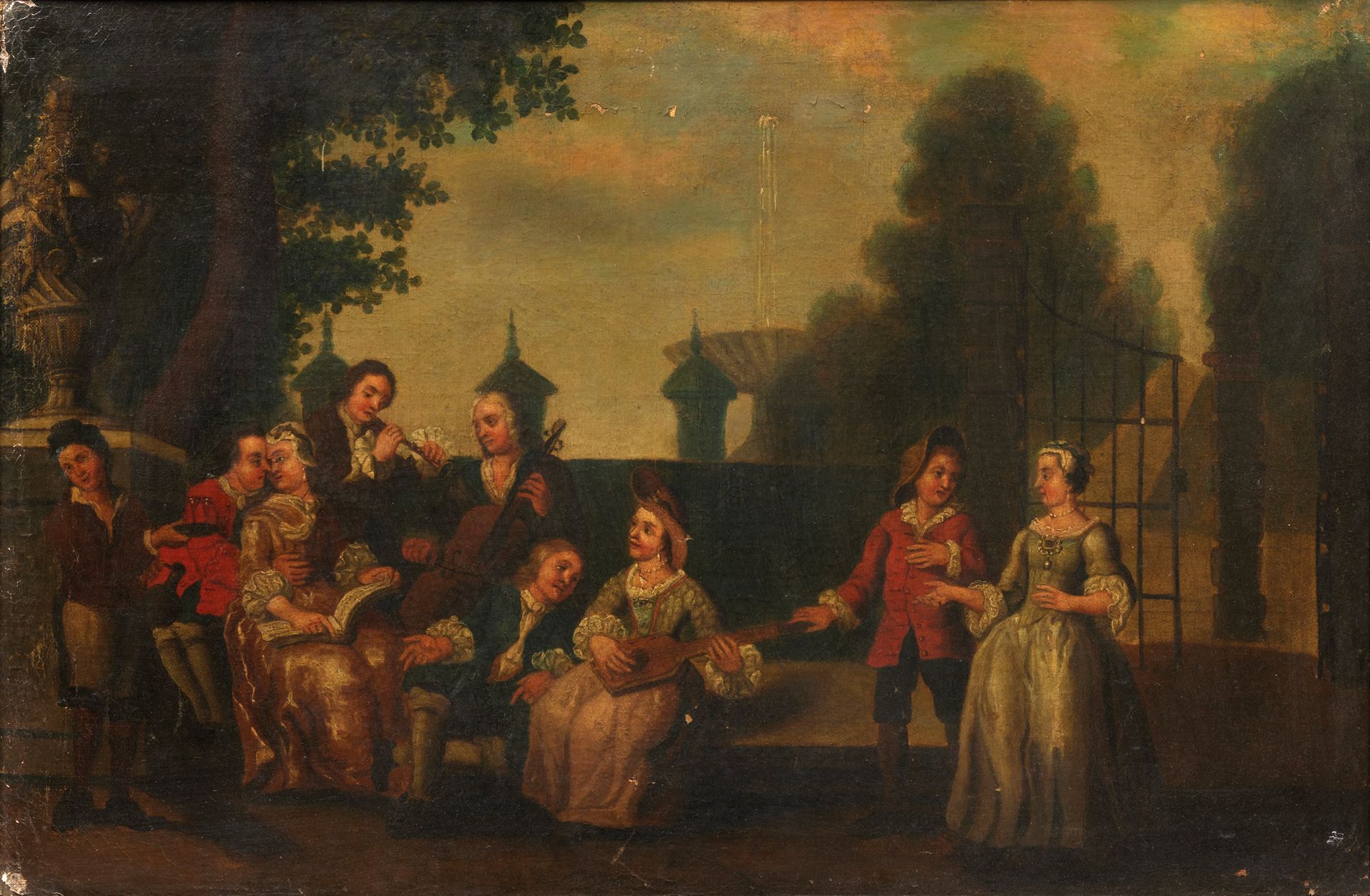 Ecole du XVIIIème siècle Scuola del XVIII secolo

Il concerto

Due oli su tela c&hellip;