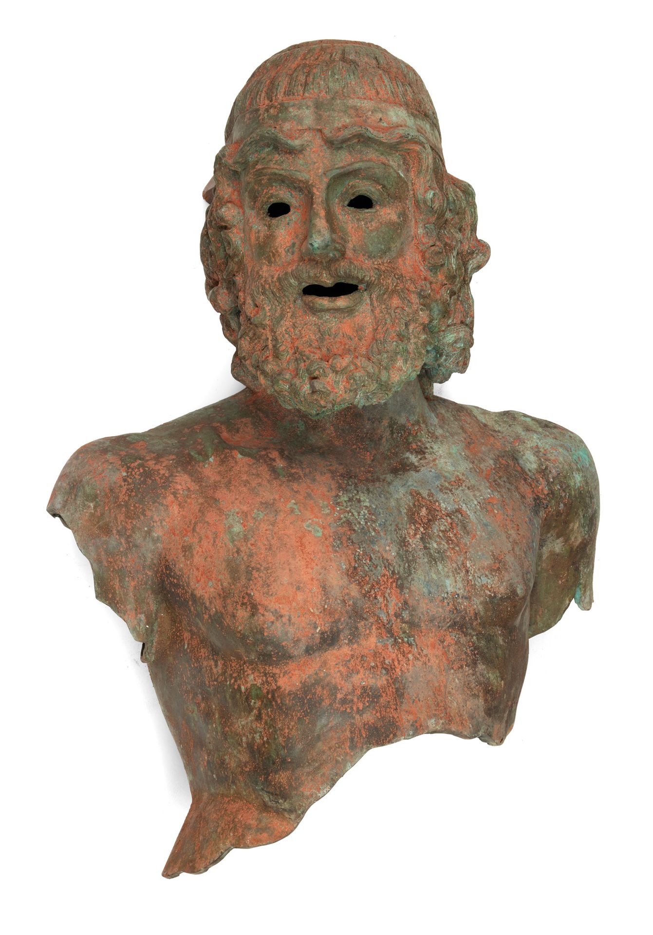 Buste de Neptune d'après l'Antique 仿古后的海神半身像

带有铜锈的铸铁（氧化和生锈）。

20世纪的作品

高度：80厘米