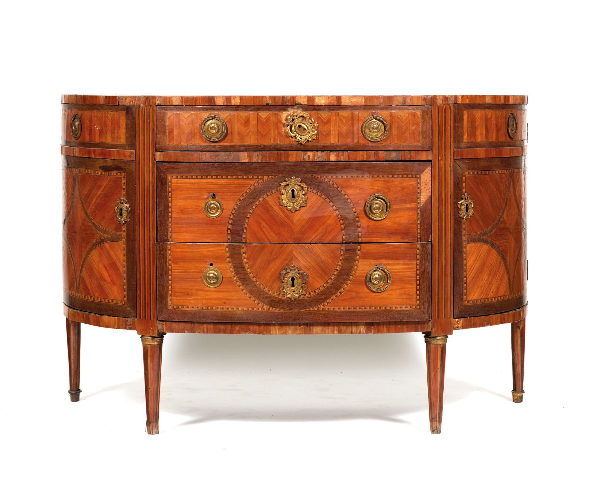 COMMODE DEMI-LUNE Half-moon chest of drawers

opening with three drawers in fron&hellip;