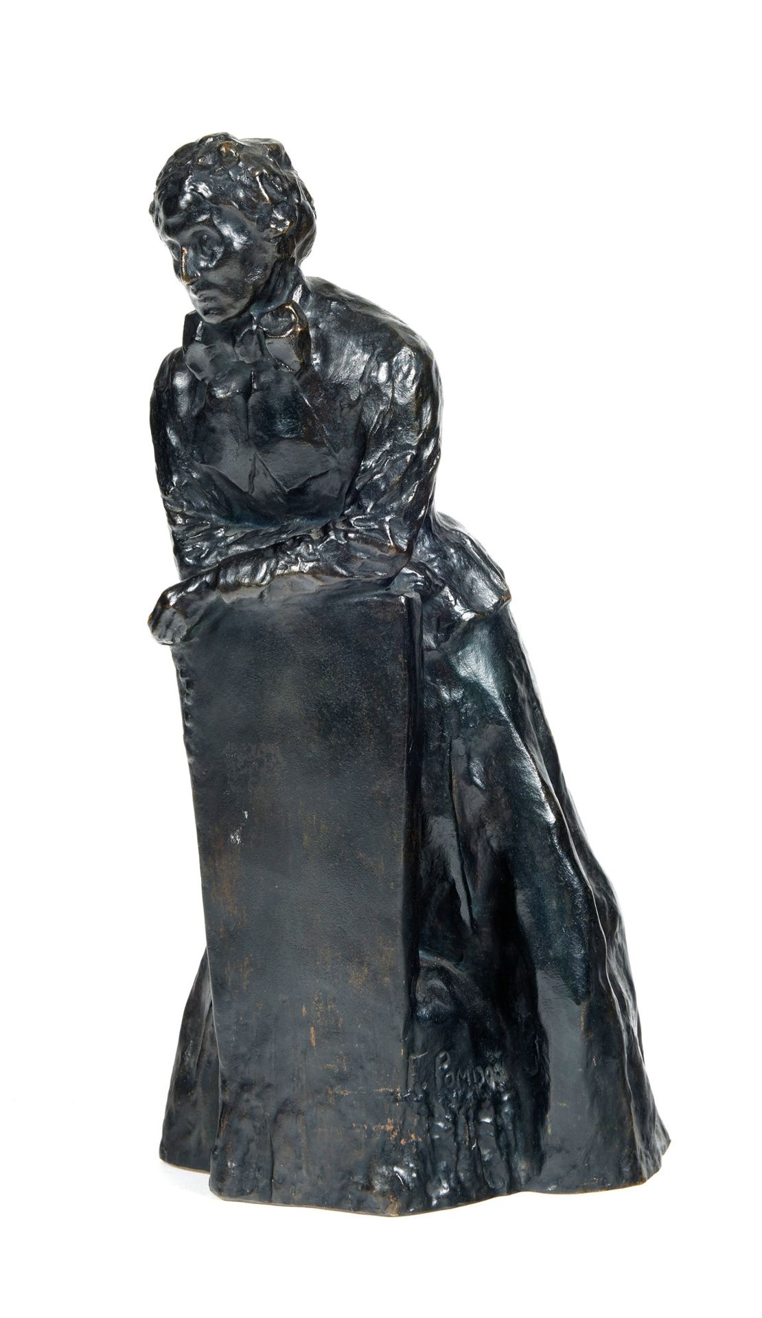 François POMPON (1855-1933) 弗朗索瓦-蓬蓬(1855-1933)

"祈祷中的妈妈，又名克劳迪娜-蓬蓬"，青铜雕塑，有褐色铜锈。高度&hellip;