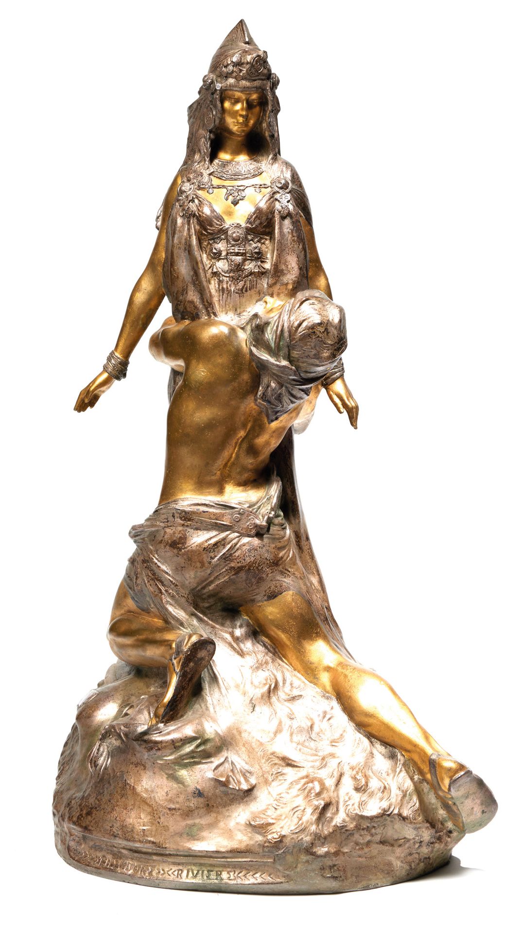 Théodore RIVIERE (1857-1912) 西奥多-里维埃(1857-1912)

"迦太基也叫萨拉姆博在马托的，我爱你"，重要的青铜雕塑，有金色&hellip;