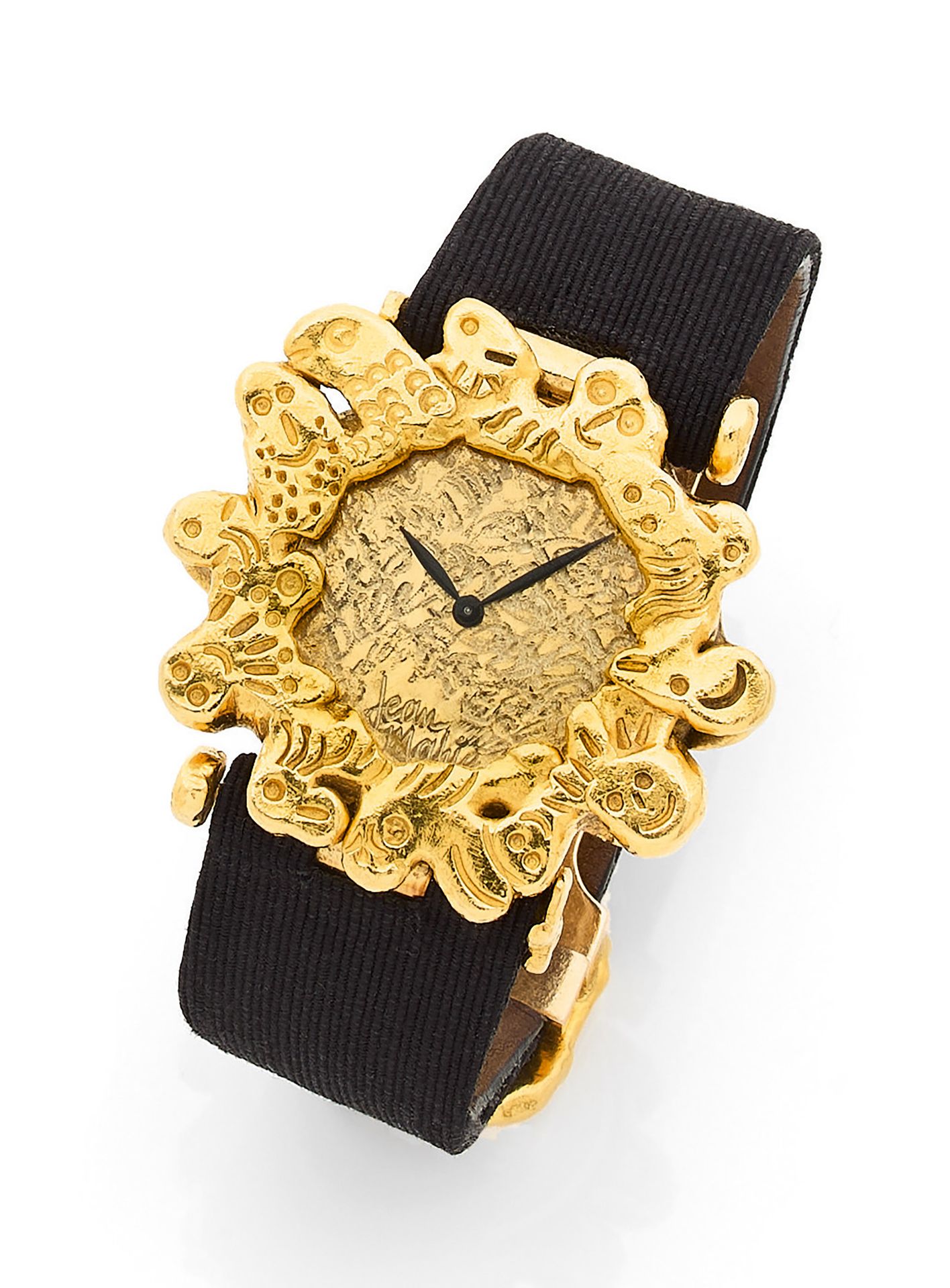 JEAN MAHIÉ JEAN MAHIÉ
Ladies' wristwatch in 18K (750) gold, the dial decorated w&hellip;