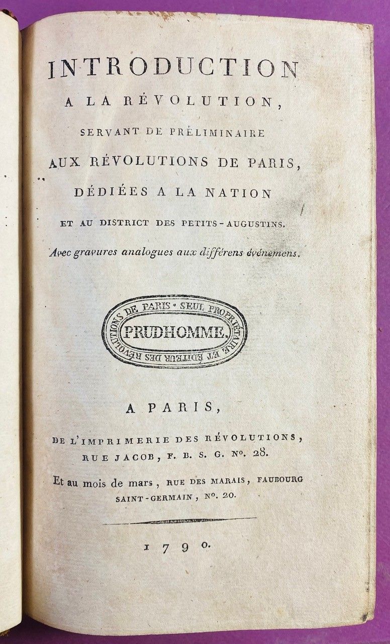 Null [REVOLUTION FRANÇAISE] - Revolutions de Paris dédiées à la Nation - Prudhom&hellip;