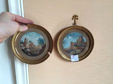 Deux petites miniatures du XIXe siècle "Paysages" Deux petites miniatures du XIX&hellip;