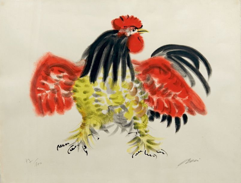 Hans ERNI (1909-2015) Hans ERNI (1909-2015)

Le Coq, lithographie en couleurs, 4&hellip;