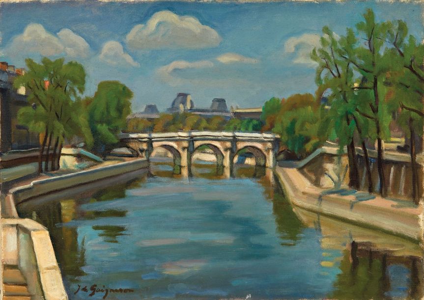 Jean de GAIGNERON (1890 - 1976) Jean de GAIGNERON (1890 - 1976)

Vue du Pont Mar&hellip;