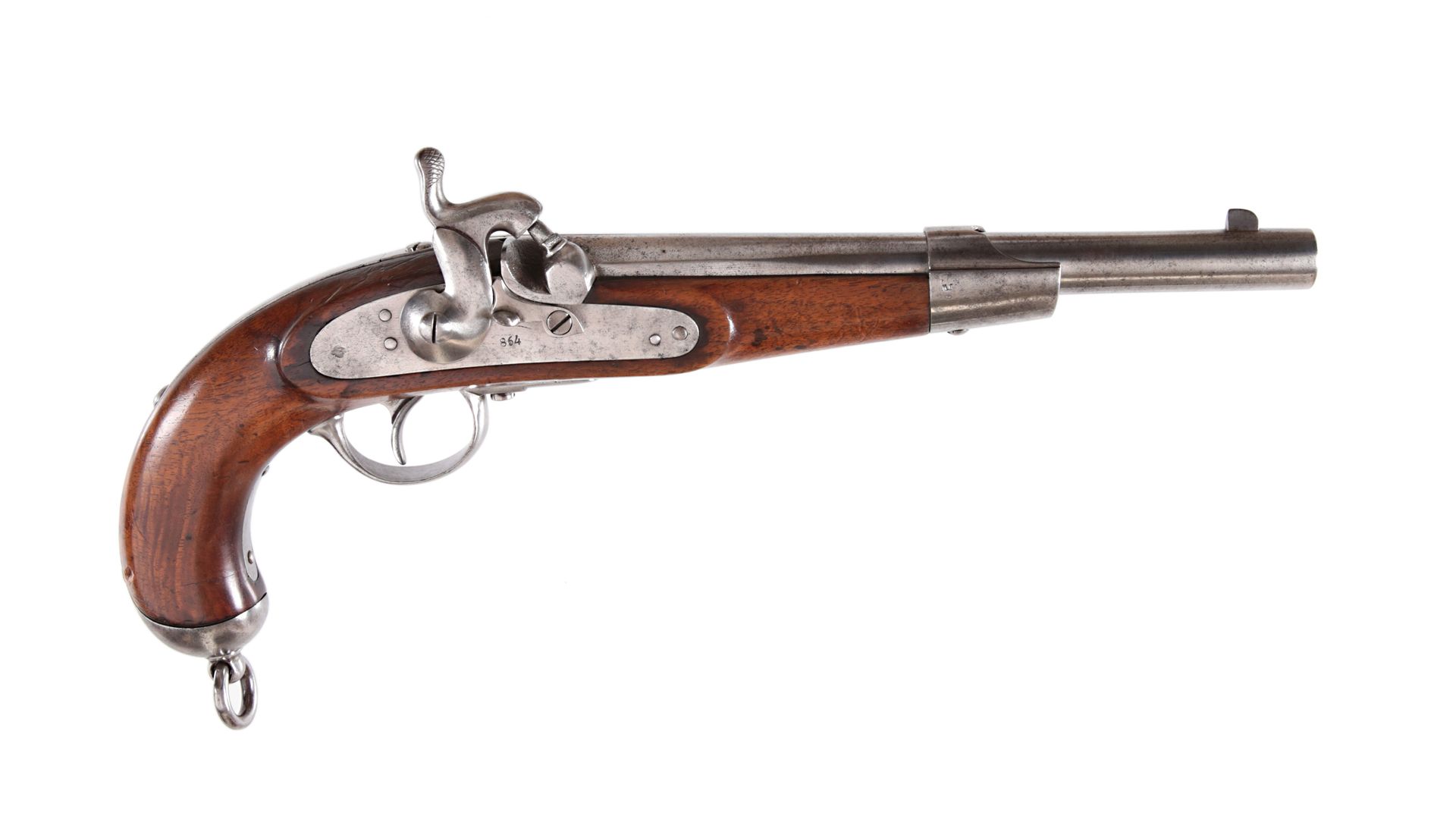 Habsburg Percussion Pistol for Cavalry, M1854 哈布斯堡骑兵用打击乐手枪，M1854
在奥地利的一个兵工厂生产的单发&hellip;