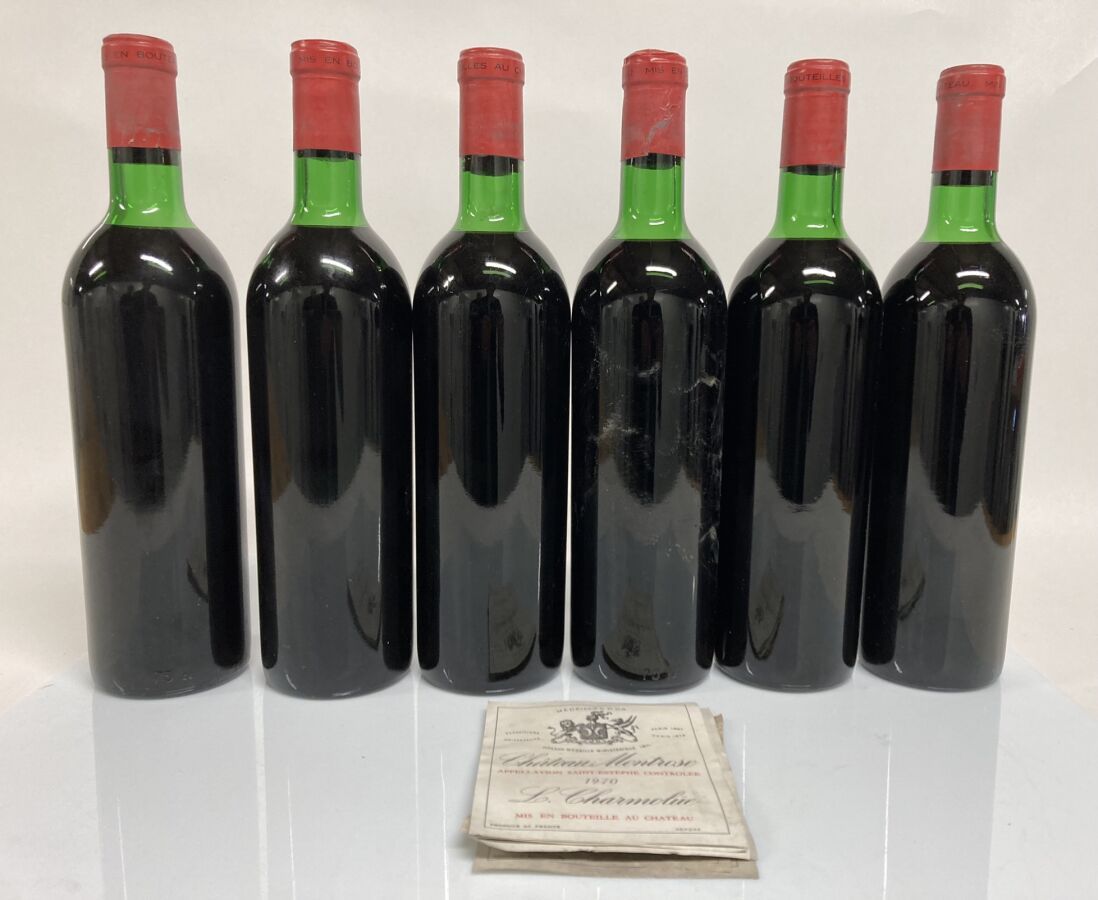 Null 6 Bottiglie CHÂTEAU MONTROSE 1970 GCC2 Saint-Estèphe (H.E. O meglio; e.T.H.&hellip;
