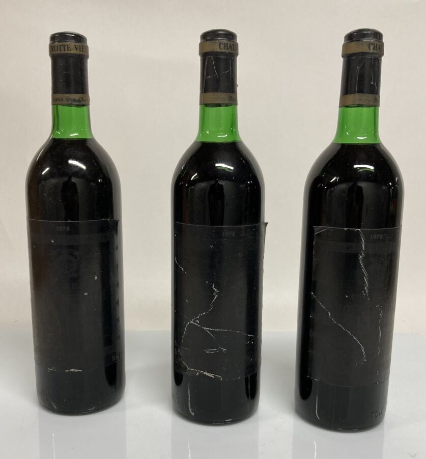 Null 3 Bottiglie CHÂTEAU TROTTE VIEILLE 1978 GCC1B Saint-Emilion (da H.E+ a T.L.&hellip;