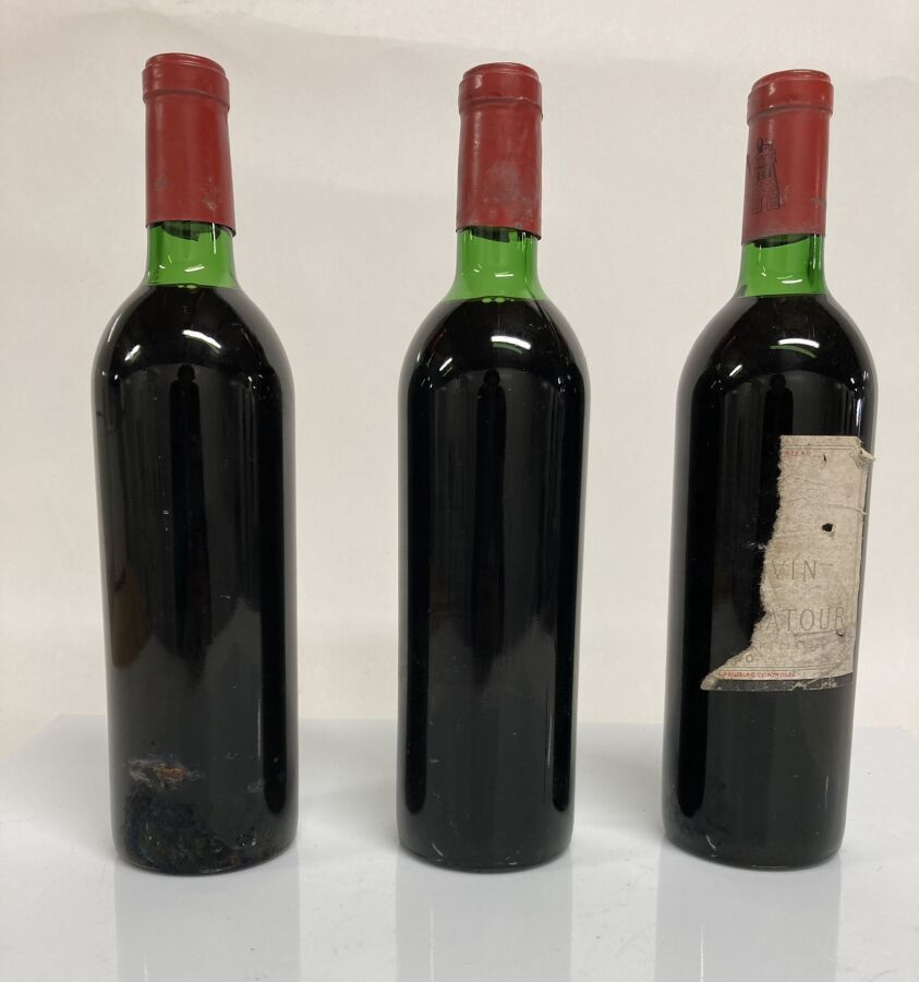 Null 3瓶CHÂTEAU LATOUR 1970 GCC1 Pauillac（1瓶T.L.B，1瓶T.L.B-和1瓶H.E；1瓶部分可辨认的电子标签和2瓶无&hellip;