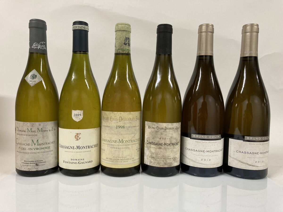 Null Set of 6 Bottles: 1 Bottle CHASSAGNE-MONTRACHET Blanc 1998 Michel Colin-Del&hellip;