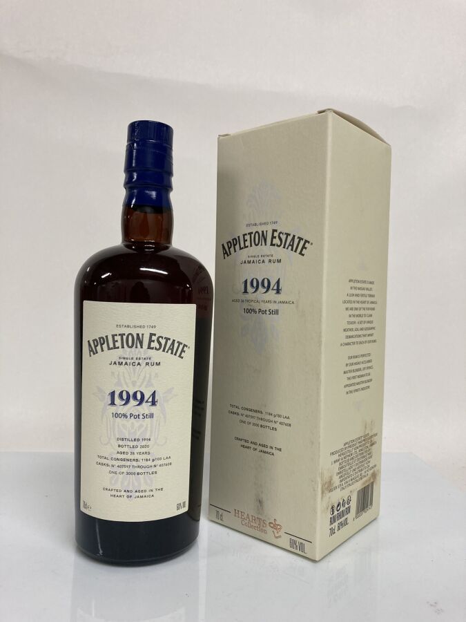 Null 1 Bottle JAMAICA RHUM 26 YEARS OLD 1994 Appleton Estate (Case marked) set 2&hellip;