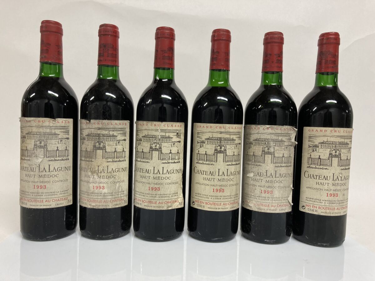 Null 6 Bottles CHÂTEAU LA LAGUNE 1993 GCC3 Haut-Médoc (5 T.L.B+ or better and 1 &hellip;