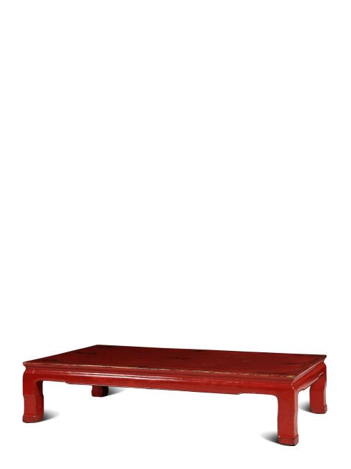 Null 长方形咖啡桌

红漆木制

中国，当代

H.33厘米，宽150，长90厘米