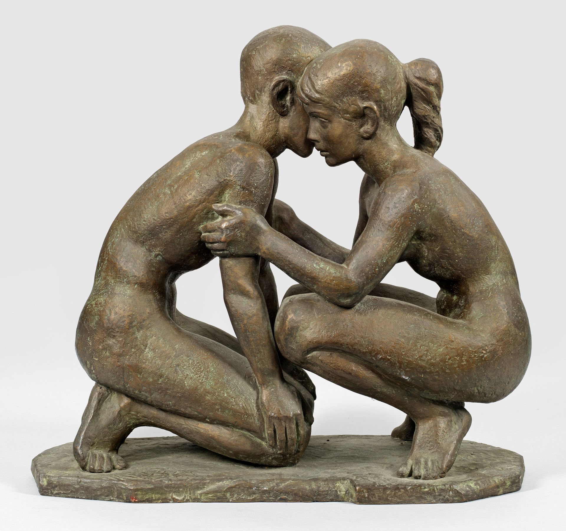 Null Ernst Yelin (1900 Stuttgart - 1991 ebenda)
Couple d'enfants
Bronze, patine &hellip;