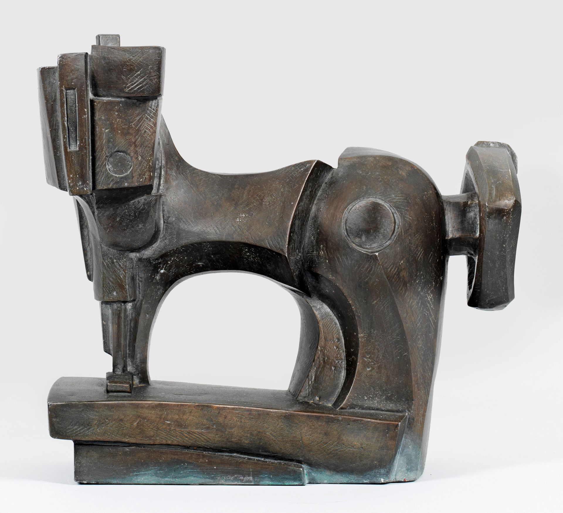 Null Kubricky (actif à la fin du 20e siècle)
Cheval cubiste
Bronze, patine brun &hellip;