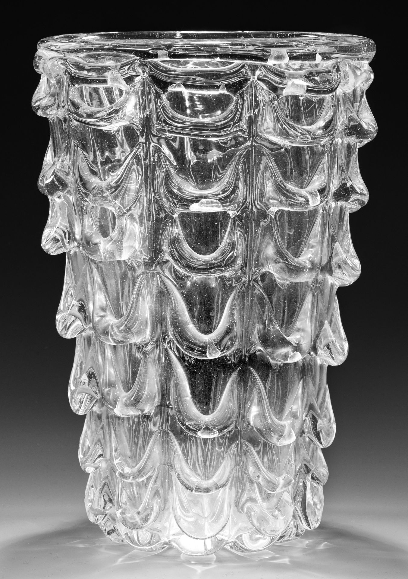 Null Grand vase de Murano d'Ercole Barovier Forme de coupe légèrement conique à &hellip;